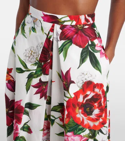 Dolce & Gabbana Printed Cotton Midi Skirt