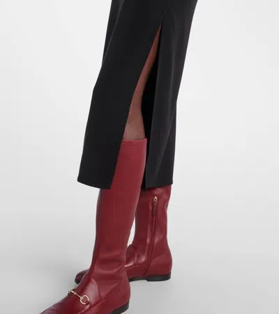 Gucci Backless Midi Dress Strappy Design In Black