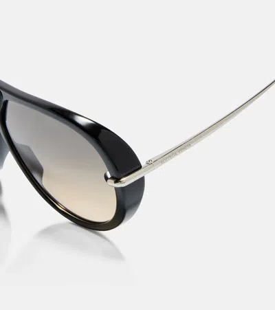 Bottega Veneta Aviator Drop Sunglasses In Black