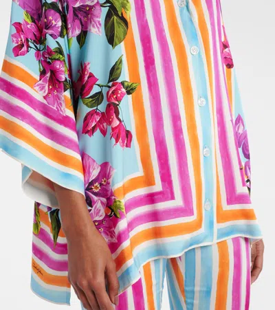Dolce & Gabbana Printed Silk-blend Shirt In Multi