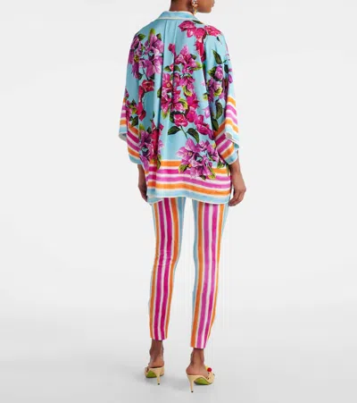 Dolce & Gabbana Printed Silk-blend Shirt In Multi