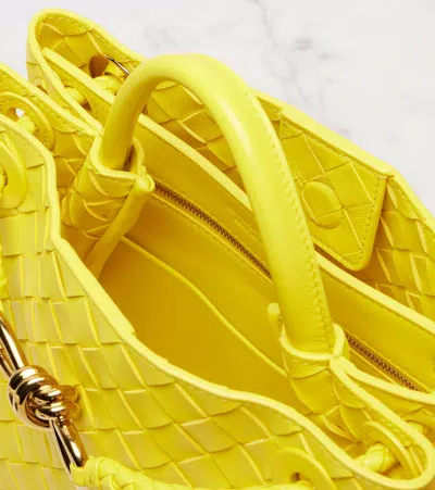 Bottega Veneta Womens Sulfur-muse B-sulfur Andiamo Small Leather Top-handle Bag In Yellow
