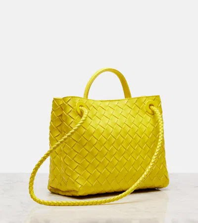 Bottega Veneta Womens Sulfur-muse B-sulfur Andiamo Small Leather Top-handle Bag In Yellow