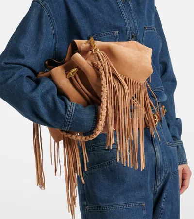 Jimmy Choo Borsa A Tracolla Bon Bon In Pelle Scamosciata Pesca  Donna