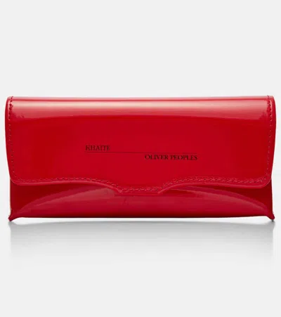 Khaite X Oliver Peoples 1995c Rectangular Sunglasses In Red