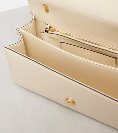 Valentino Garavani  Garavani Vain Bag With Handle In Shiny Calfskin Woman Butter Uni In White