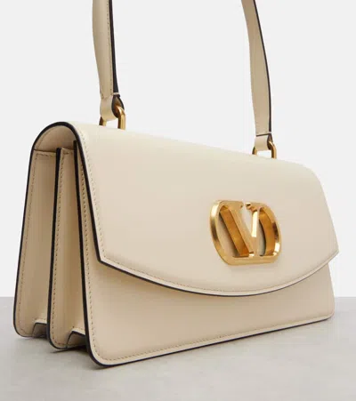 Valentino Garavani  Garavani Vain Bag With Handle In Shiny Calfskin Woman Butter Uni In White