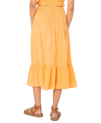 Roxy Juniors' Malia Cotton Solid Tiered Midi Skirt