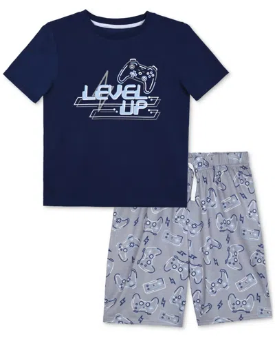 Max & Olivia Big Boys Level Up Gaming Top & Shorts Pajama Set