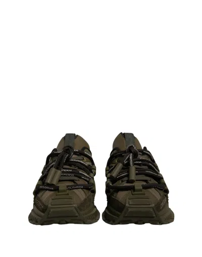 Pre-owned Dolce & Gabbana Military Green Space Low Top Sneakers Men's Shoes ()