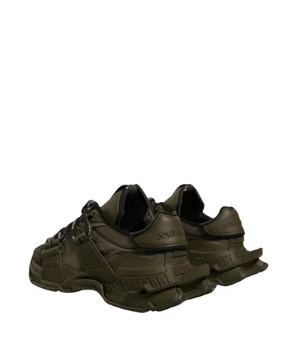 Pre-owned Dolce & Gabbana Military Green Space Low Top Sneakers Men's Shoes ()