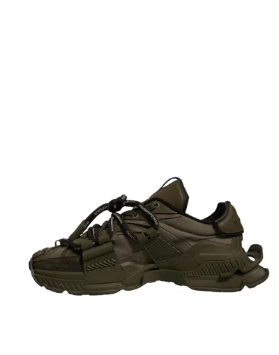 Pre-owned Dolce & Gabbana Military Green Space Low Top Sneakers Men's Shoes ()