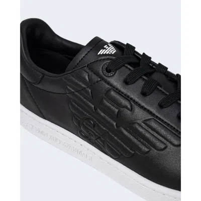 Ea7 Black And White Polyethylene Sneaker