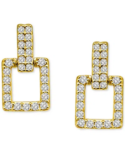 Giani Bernini Cubic Zirconia Square Doorknocker Drop Earrings, Exclusively At Macy's