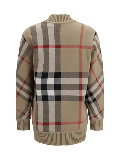 Burberry Women Check Archive Wool Sweater In Gray
