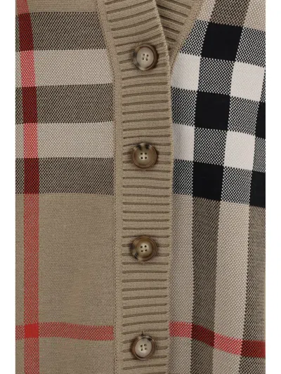 Burberry Women Check Archive Wool Sweater In Gray