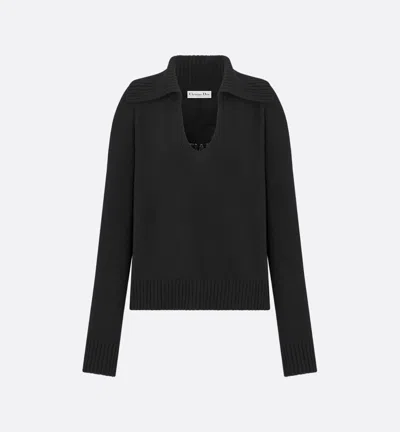 Dior Knitwear With Collared Neck And Ribbed Finish