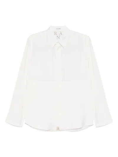 Ranra Off-white Maker Gauze Modal Poly Classic Shirt