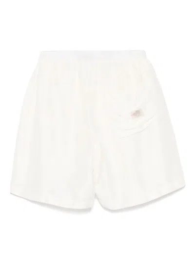 Ranra Stroller Shorts In White Silk
