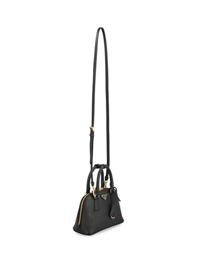 Prada Handbag Leather Top Handles In Black