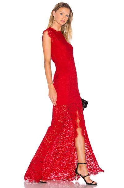 Rachel Zoe Estelle Cut out Back Maxi Dress In Rouge ModeSens