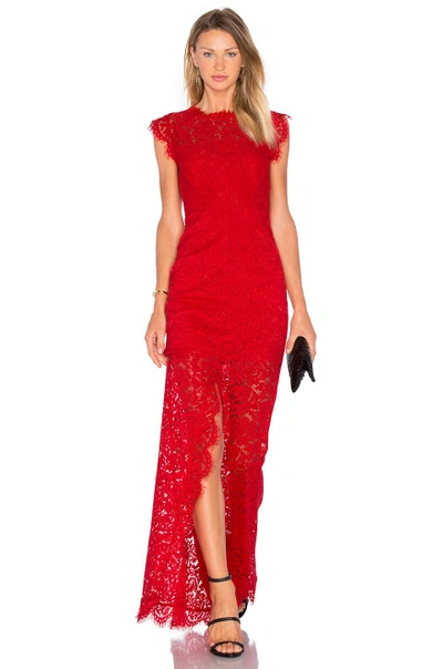 Shop Rachel Zoe Estelle Cut-out Back Maxi Dress In Red