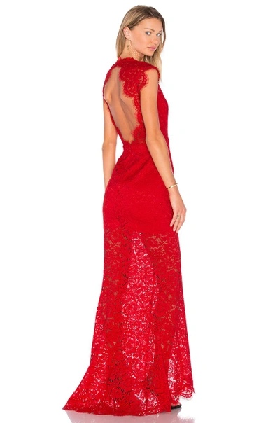 Shop Rachel Zoe Estelle Cut-out Back Maxi Dress In Red