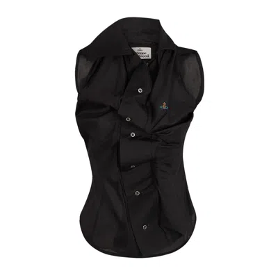 Vivienne Westwood Sleeveless Collared Shirt Button Detailing