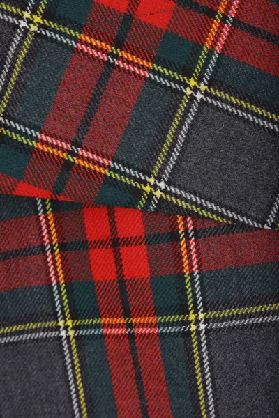 Vivienne Westwood Asymmetric Wrap Skirt With Check Pattern And Button Fastening