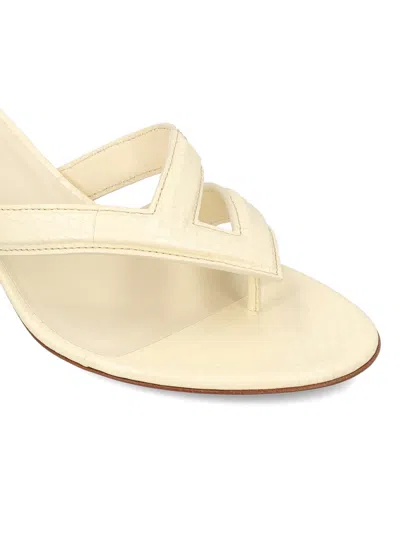 Fendi Light Yellow Open Toe Sandals