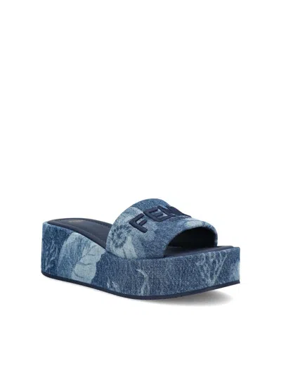 Fendi Sunny Slides With Open Toe And Platform Sole