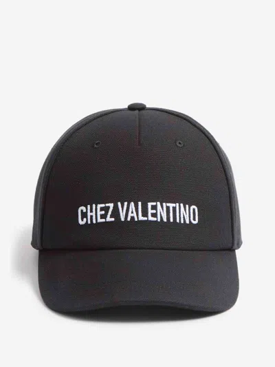 Valentino Cotton Baseball Cap With Embroidery