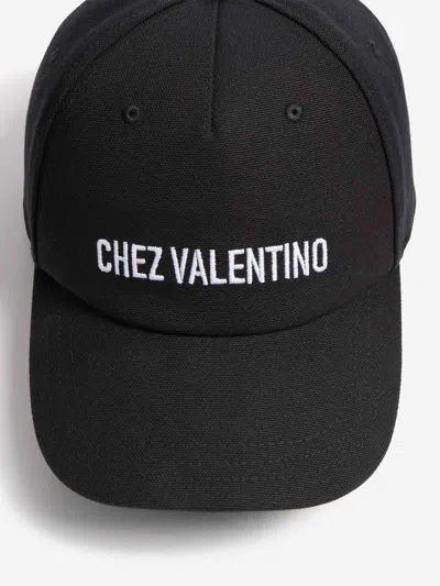 Valentino Cotton Baseball Cap With Embroidery