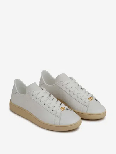 Valentino White Leather Vlogo Signature Sneakers