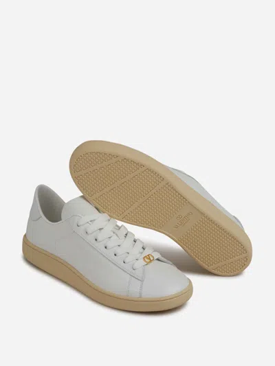 Valentino White Leather Vlogo Signature Sneakers