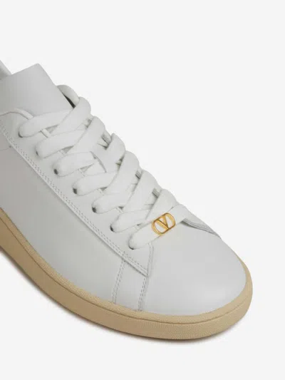 Valentino White Leather Vlogo Signature Sneakers