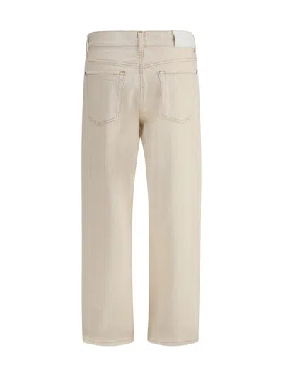 7 For All Mankind Straight Jeans With Belt Loops And Pockets In Gold