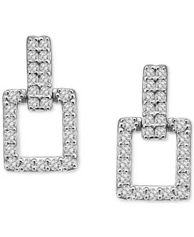 Giani Bernini Cubic Zirconia Square Doorknocker Drop Earrings, Exclusively At Macy's