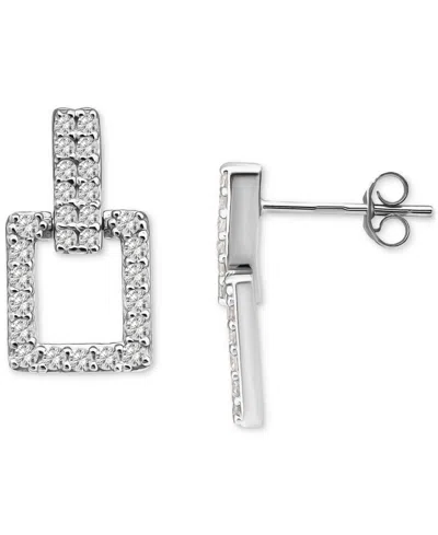 Giani Bernini Cubic Zirconia Square Doorknocker Drop Earrings, Exclusively At Macy's