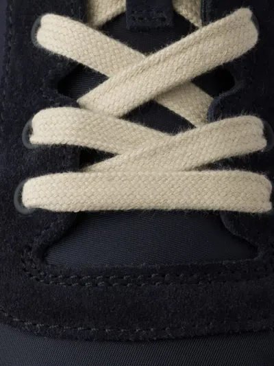 Prada Men's Downtown Nylon And Suede Low-top Sneakers