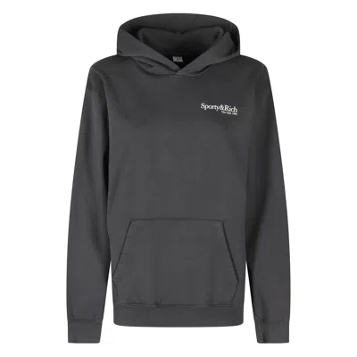 Sporty And Rich Hoodie With Brushed Interior And Contrasting Back Print