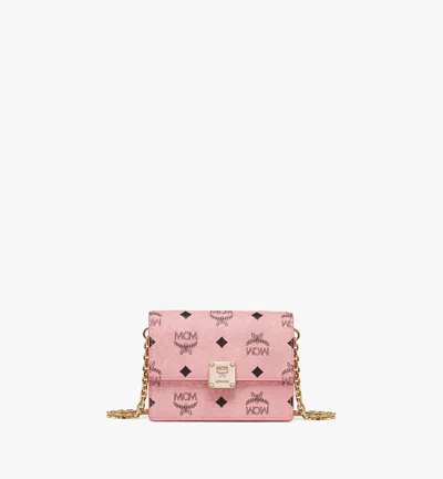 Mcm Tracy Trifold Wallet In Visetos In Pink