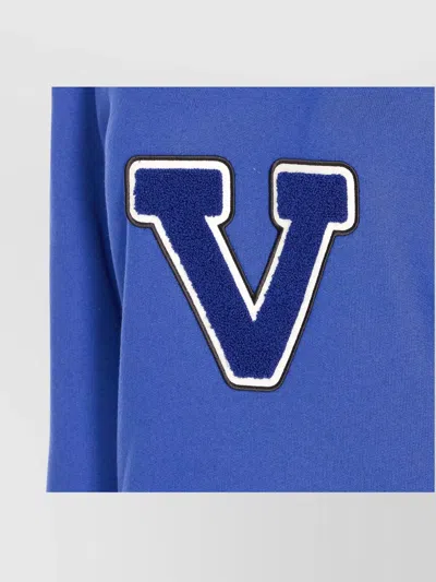 Valentino Blue Cotton "v" College Sweatshirt