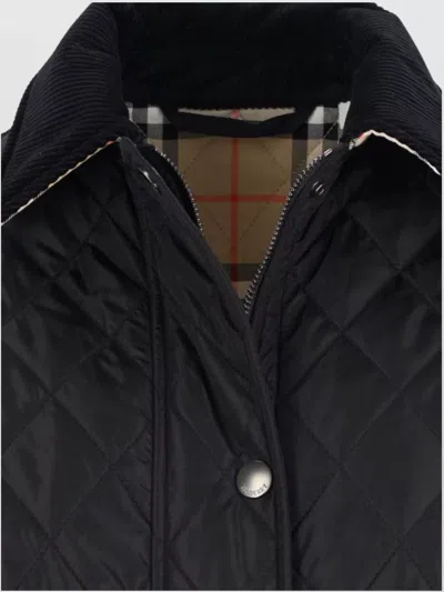 Burberry Quilted Country Jacket Corduroy Collar In Green