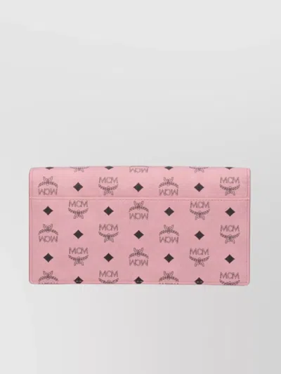 Mcm Large Wallet With Logo Shoulder Strap