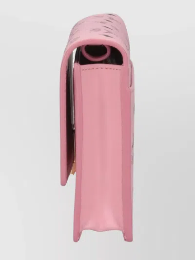 Mcm Large Wallet With Logo Shoulder Strap