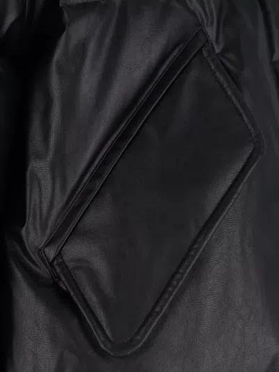 Mm6 Maison Margiela Mm6 By Maison Margiela Oversized Black Sports Jacket With Double-zipper Closure