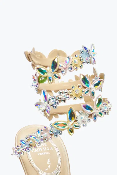 René Caovilla Flat Sandal Rene Caovilla Woman Color Pink In Multi