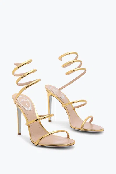 René Caovilla Heeled Sandals Rene Caovilla Woman Color Gold In Grey