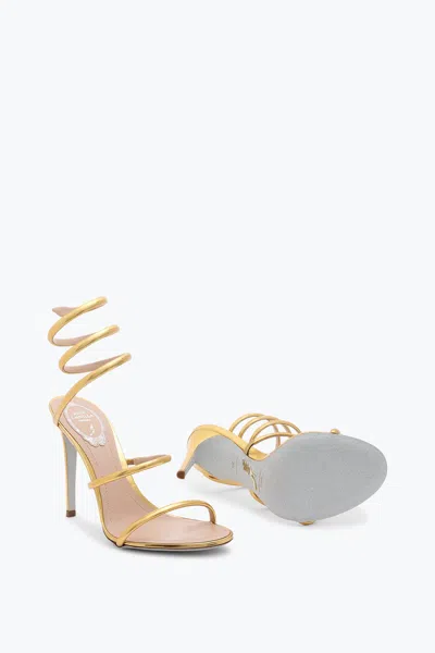 René Caovilla Heeled Sandals Rene Caovilla Woman Color Gold In Grey